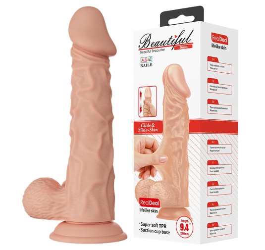 Duże realistyczne dildo penis z przyssawką  28cm